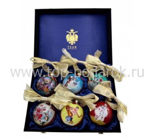 Набор из 4 ёлочных шаров "Цирк" Faberge & Tsar 680246