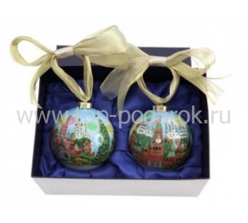 Набор из 2 ёлочных шаров "Kremlin" Faberge & Tsar 275022