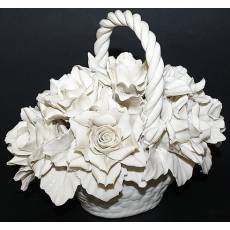 Декоративная корзина с розами Artigiano Capodimonte 0210/19