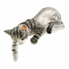 Статуэтка "Полосатая кошка лежащая" Ahura 0853/ART