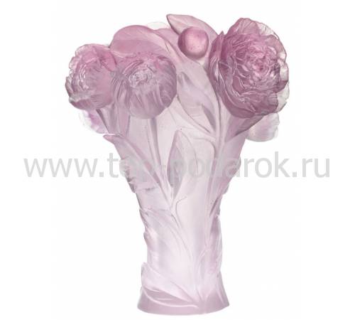 Ваза для цветов "Pivoine" розовая (h=38) Daum 05153-1