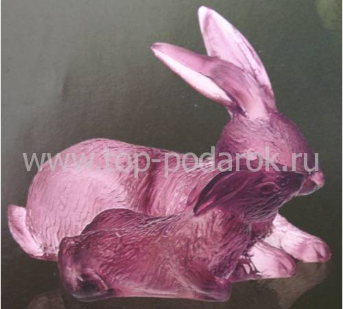 Статуэтка "Кролики" розоый Daum 05131-1