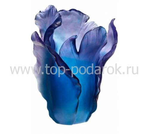 Ваза для цветов "Tulipe" синяя Daum 03574-7