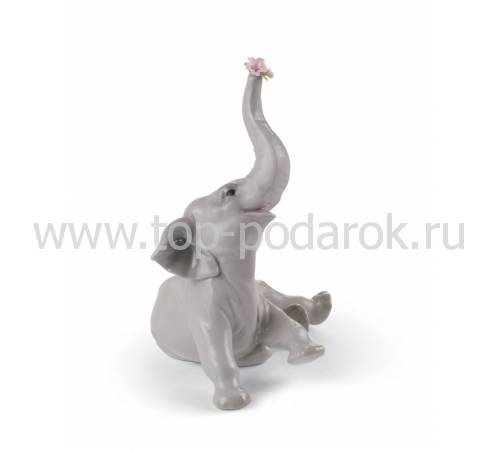 Статуэтка "Слоненок с розовым цветком" Lladro 01008491