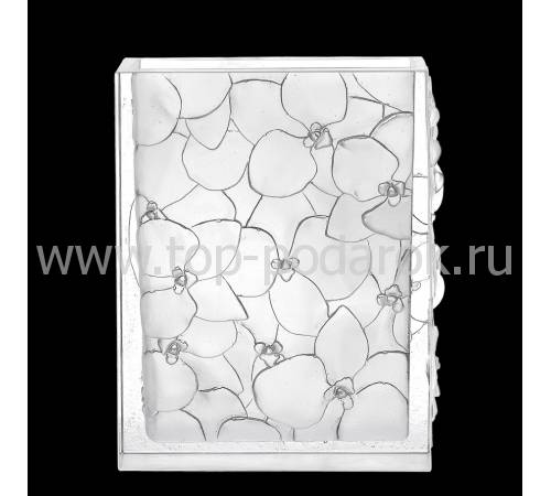 Ваза для цветов квадратная "Орхидеи" белая Daum 05103-1