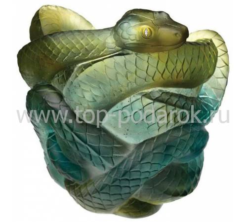 Ваза для цветов змея с бриллиант. глазами 8 экз. "Snake" Daum 05249