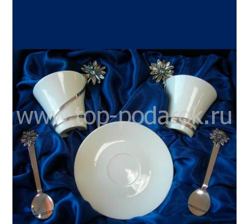 Набор "Tsar Margarette" из 2 чаш с блюдцами + 2 ложки FABERGE 292248