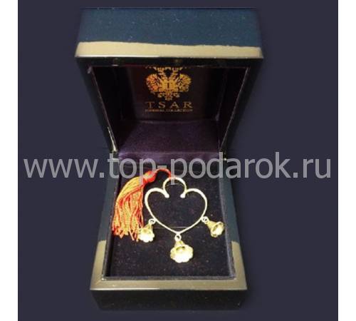 Ёлочная игрушка "Tsar Сердце с колокольчиками" FABERGE 241718