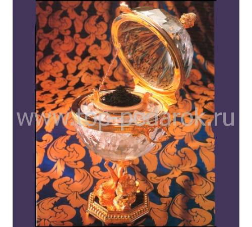 Икорница "Czar Alexander" Faberge 20-PL53-Dauphin-CP Clear-Gold