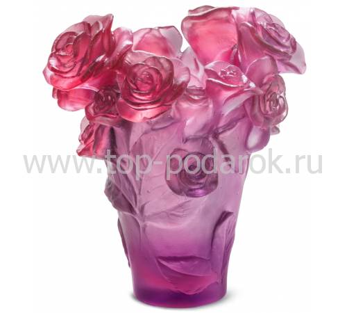 Ваза для цветов "Rose Passion" красно-фиолетовая (h=17) Daum 05287-5