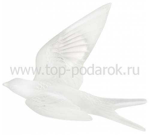 Настенная статуэтка Ласточка с поднятыми крыльями "Hirondelles" прозрачная Lalique 10624600