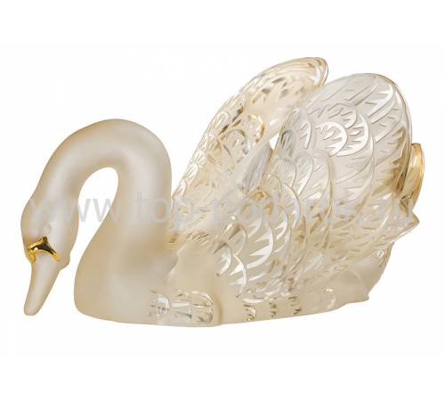 Статуэтка "Лебедь" с головой вниз золотой Lalique 10584400