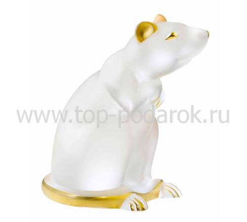 Статуэтка "Крыса" белая/позолота Lalique 10686300