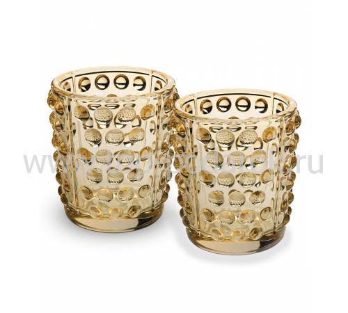 Набор из 2-х подсвечников золотые "Mossi" Lalique 10370200