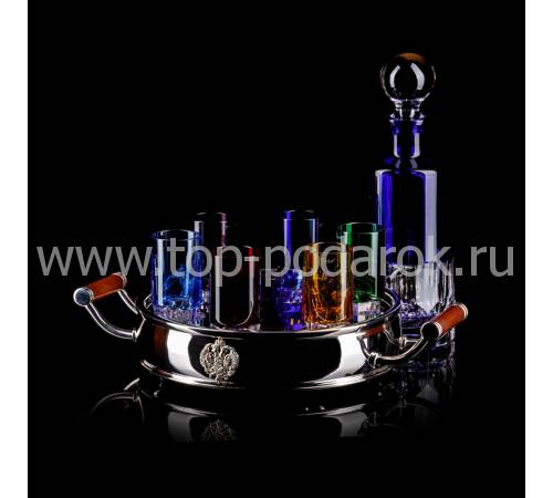 Набор из штофа, подноса, икорницы и 6 рюмок "Ice Shots" Tsar FABERGE 650026