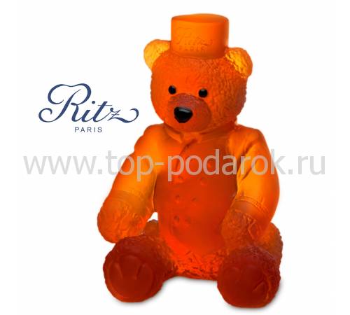 Статуэтка "Медведь в шляпе" янтарный Daum 05405-1