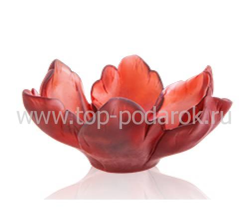 Ваза для фруктов "Tulipe" красная Daum 03228-3