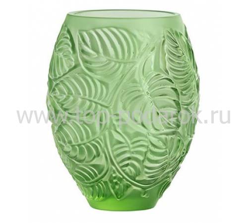 Ваза для цветов "Feuilles" зелёная Lalique 10745600