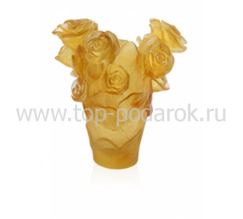Ваза для цветов "Rose Passion" жёлтая H=17 Daum 05287-8