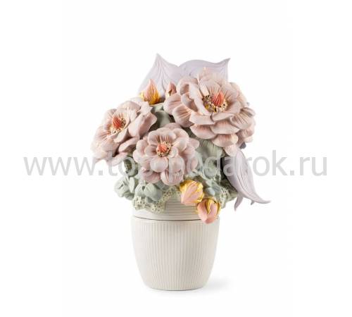 Ваза с цветами "Роза" Lladro 01009696