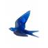 Настенная статуэтка Ласточка с поднятыми крыльями "Hirondelles" синяя Lalique 10624700